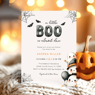 Ghost Baby Shower A Little Boo Halloween  Invitation