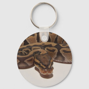 Ghost Ball Python Keychain