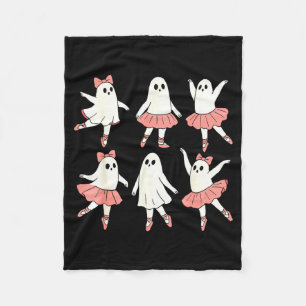 Ghost Ballerina Ballet Dance Teacher Halloween Cos Fleece Blanket