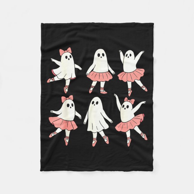 Ghost Ballerina Ballet Dance Teacher Halloween Cos Fleece Blanket (Front)