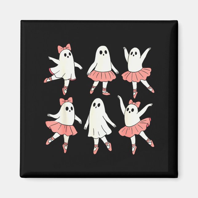 Ghost Ballerina Ballet Dance Teacher Halloween Cos Magnet (Front)