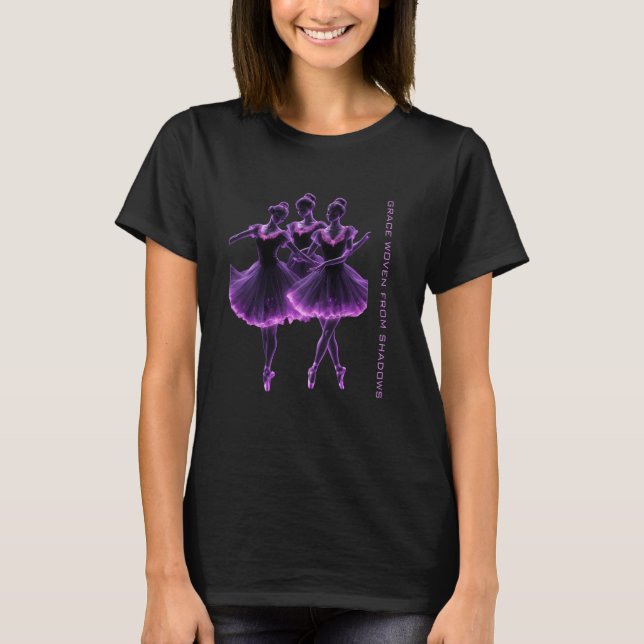 Ghost Ballerina Grace Dancing From Shadows Tee (Front)