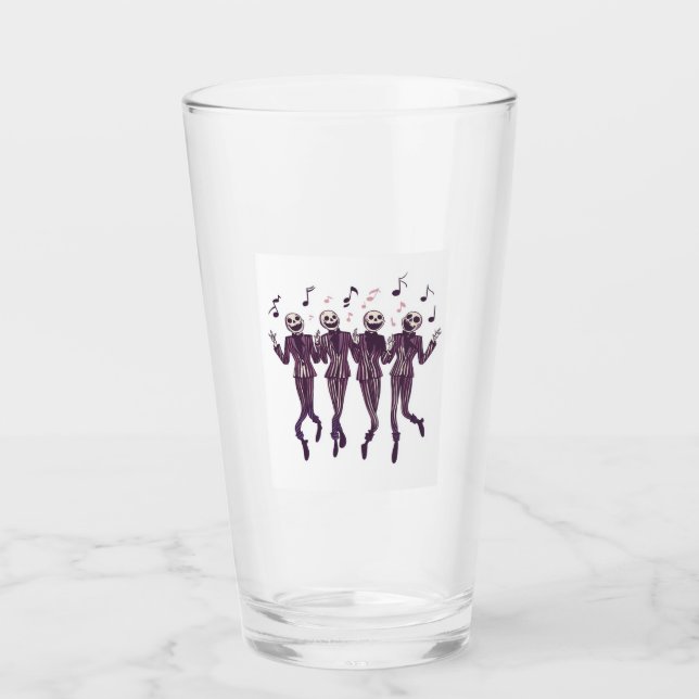 Ghost Barbershop Quartet Glass (Front)