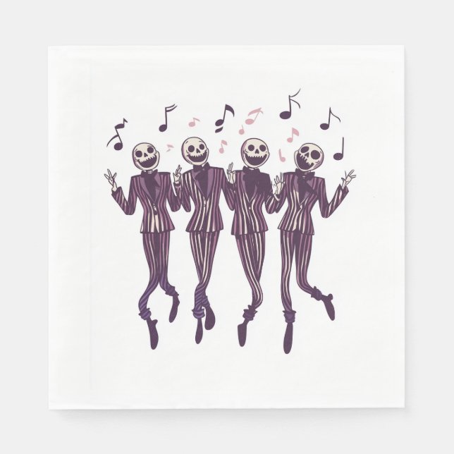 Ghost Barbershop Quartet Napkin (Front)