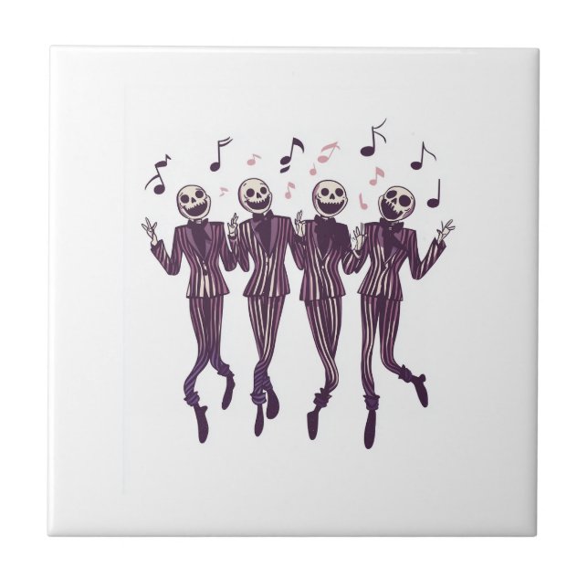 Ghost Barbershop Quartet Tile (Front)