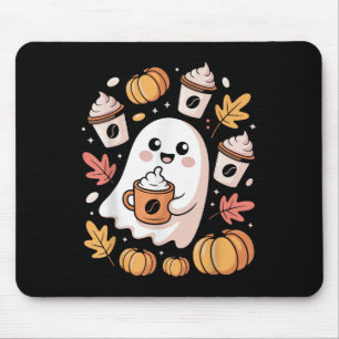 Ghost Barista Halloween Design With Cute Coffee Th Mouse Mat