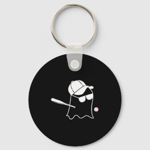 Ghost Baseball Halloween Costume Funny Baseball Key Ring