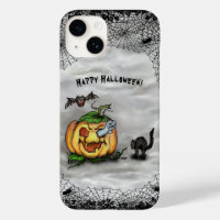 Ghost, Bat and Cat, Happy Halloween!