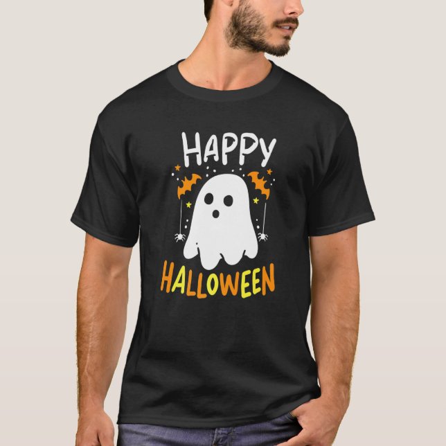 Ghost Bat Scary Halloween Costume Trick Or Treat F T-Shirt (Front)