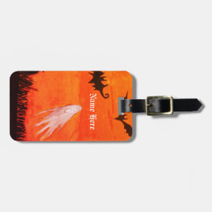 Ghost, Bats, Halloween, Custom Luggae Tags