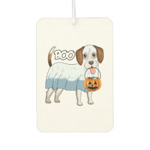 Ghost Beagle Halloween Dog Car Air Freshener