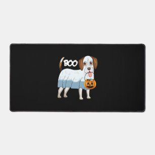 Ghost Beagle Halloween Dog Desk Mat