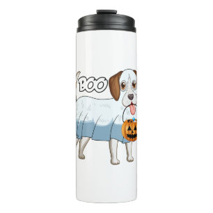 Ghost Beagle Halloween Dog Thermal Tumbler