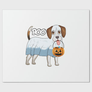 Ghost Beagle Halloween Dog Wrapping Paper