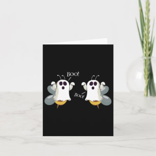 Ghost Bees Saying Boo Fun Halloween Costume Women  Card