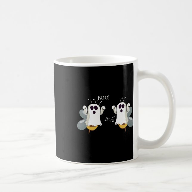 Ghost Bees Saying Boo Fun Halloween Costume Women  Coffee Mug (Right)