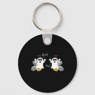 Ghost Bees Saying Boo Fun Halloween Costume Women Key Ring