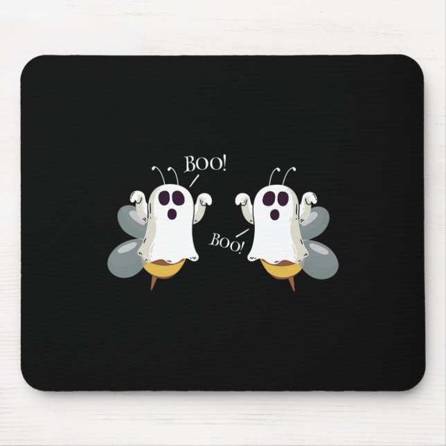 Ghost Bees Saying Boo Fun Halloween Costume Women  Mouse Mat (Front)