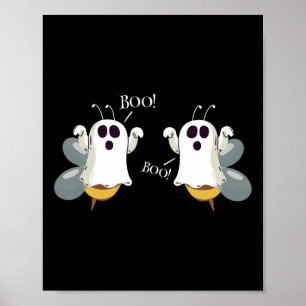 Ghost Bees Saying Boo Fun Halloween Costume Women  Poster