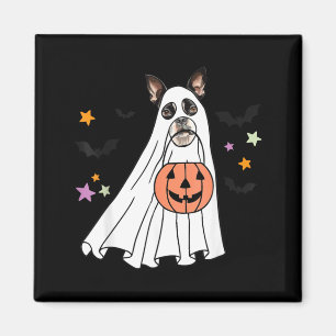 Ghost Black Boston Terrier Boo Dog Lover Halloween Magnet