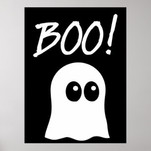 Ghost Boo, cute ghost design Poster
