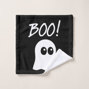 Ghost Boo, cute ghost design Wash Cloth