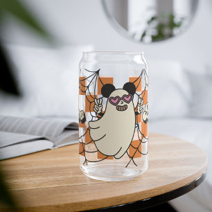 Ghost Boo Halloween Mug, Fall Halloween Gift Can Glass