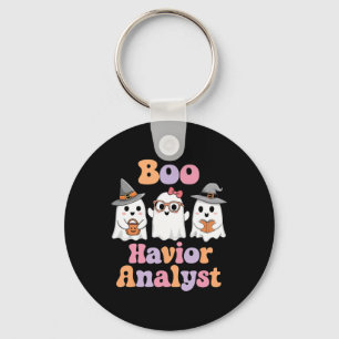Ghost Boo Havior Analyst Funny Halloween Behaviour Key Ring