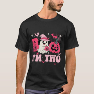 Ghost Boo I'm Two 2nd Birthday Kids Halloween Groo T-Shirt