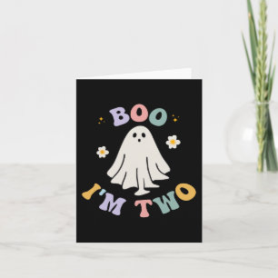 Ghost Boo I'm Two Yr 2nd Birthday Kids Halloween G Card