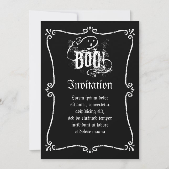 Ghost Boo Invitation (Front)