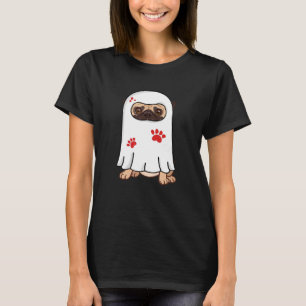Ghost Boo Pug Cute Dog Halloween Costume Pug O Wee T-Shirt