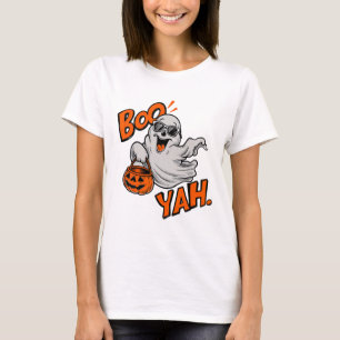 Ghost Boo Yah Funny Halloween Shirt Spooky Booyah