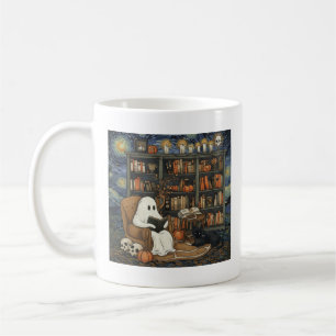 Ghost Book Reader Reading Book Literature Lover  Coffee Mug