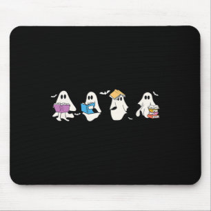 Ghost Book Reading Book Lover School Halloween Tea Mouse Mat