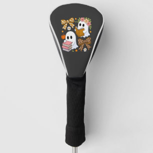 Ghost Books Halloween Floral Fall Halloween Golf Head Cover