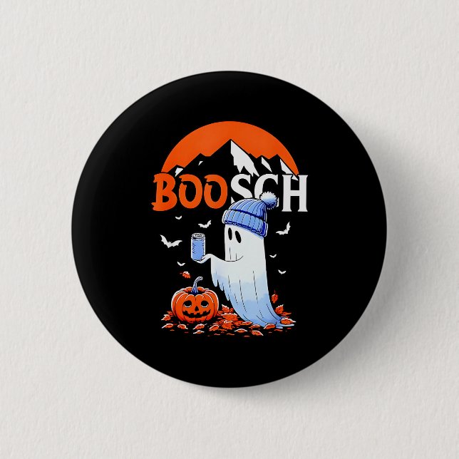 Ghost Boosch Beer Halloween  6 Cm Round Badge (Front)