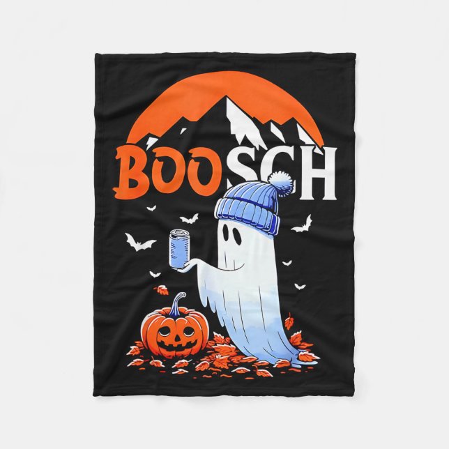 Ghost Boosch Beer Halloween  Fleece Blanket (Front)
