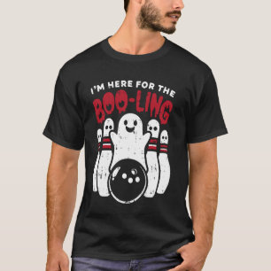 Ghost Bowling Pin Halloween Funny Pun Humour Sport T-Shirt