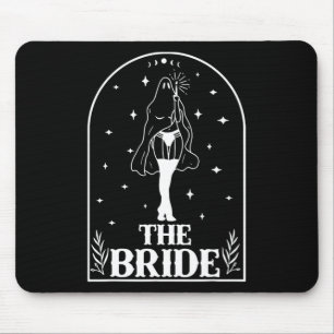Ghost Bride Coven Gothic Halloween Wedding Bachelo Mouse Mat
