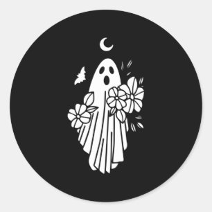 Ghost Bride Lazy Halloween Costume Fun Spirit Ghou Classic Round Sticker