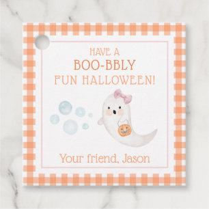 Ghost Bubbles Halloween Boo-bbly Trick or Treat Favour Tags