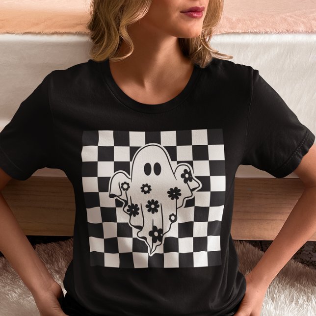Ghost Buffalo Plaid Retro  Tri-Blend Shirt (Creator Uploaded)