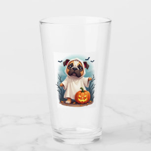 Ghost Bulldog Boo Glass