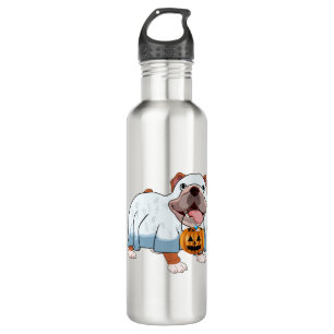 Ghost Bulldog Halloween Dog 710 Ml Water Bottle