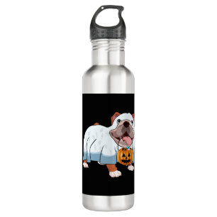 Ghost Bulldog Halloween Dog 710 Ml Water Bottle