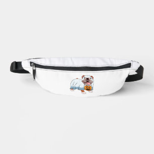 Ghost Bulldog Halloween Dog Bum Bags