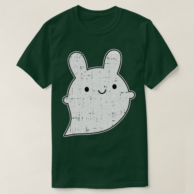 Ghost Bunny Lazy Halloween Costume Cute Rabbit  T-Shirt (Design Front)