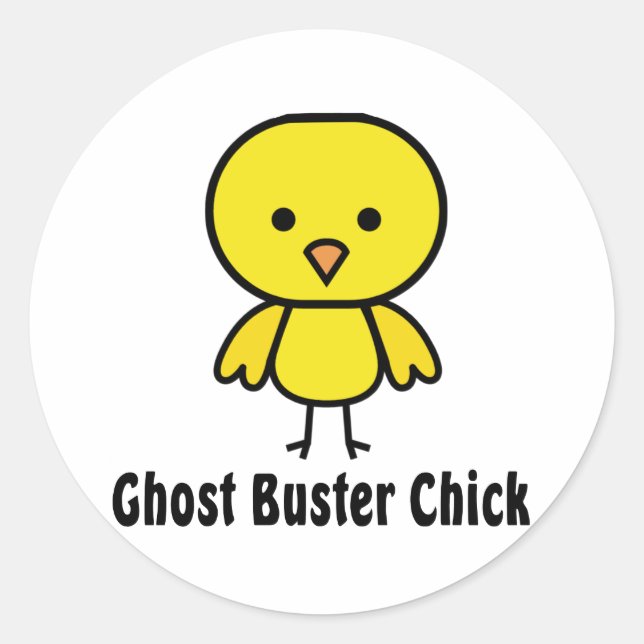 Ghost Buster Chick Classic Round Sticker (Front)