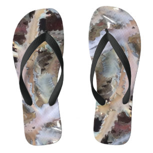 Ghost Cactus Flip Flops